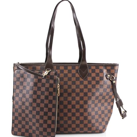 louis vuitton brown checkered bag|louis vuitton plain brown bag.